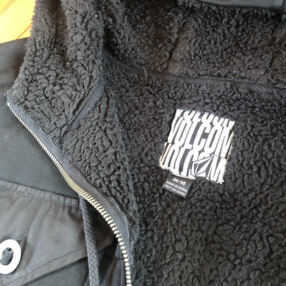 Volcom Men’s Jacket Black Hoodie - Picture 4 of 6